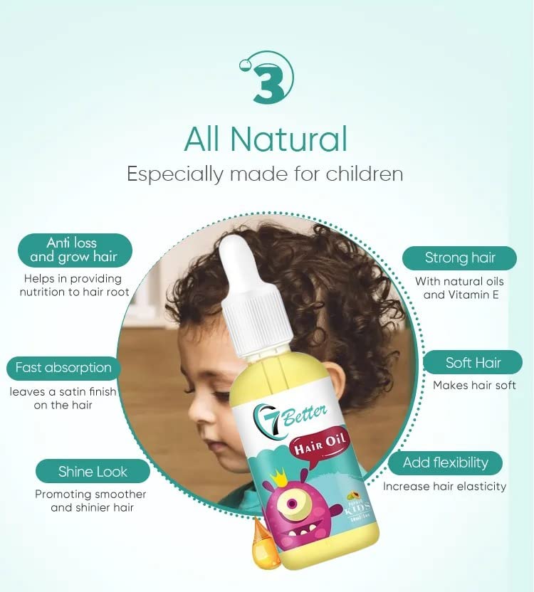 Natural Baby Kids Hair Care Products - Extra Strength Growing & Nourishing Serum with Black Seed Oil for Powerful, Thick, and Full Hair Growth
