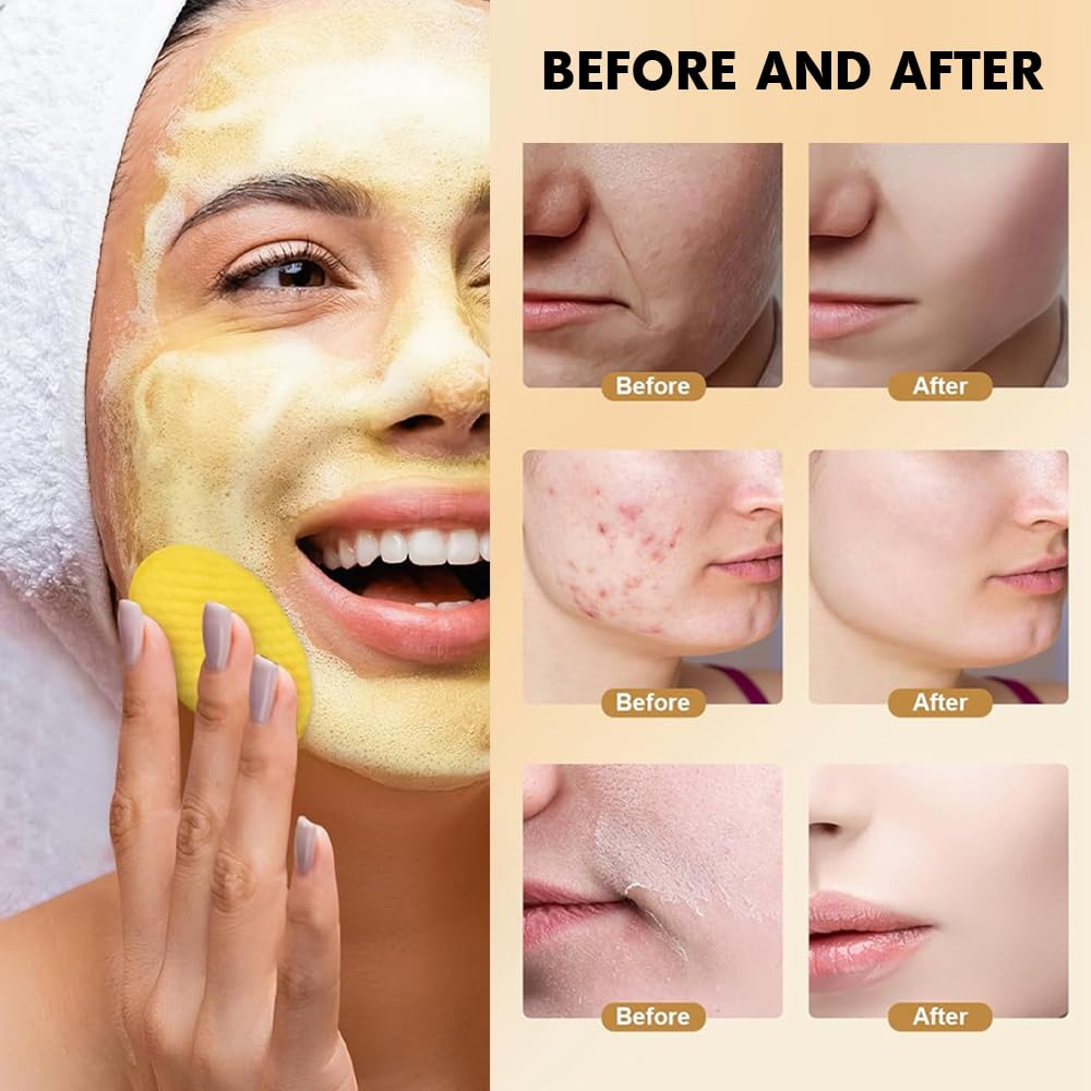 Kojic Acid and Turmeric Cleansing Pads, 50 Pcs, for Face Cleansing