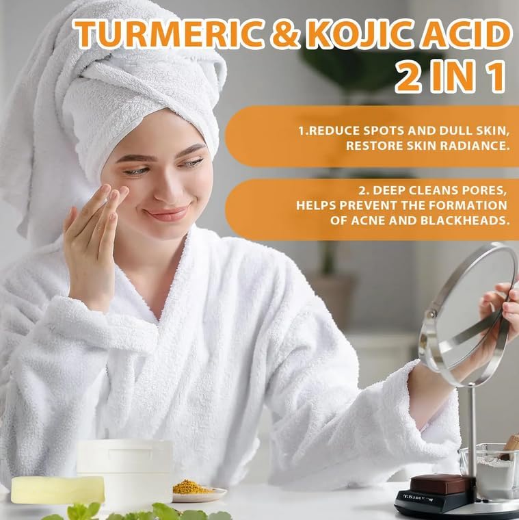 Kojic Acid and Turmeric Cleansing Pads, 50 Pcs, for Face Cleansing
