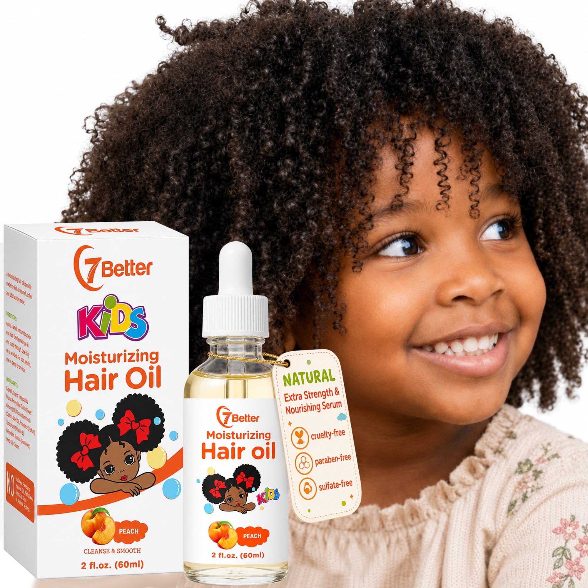 Natural Baby Kids Hair Care Products - Extra Strength Growing & Nourishing Serum with Black Seed Oil for Powerful Thick, Full Hair Growth